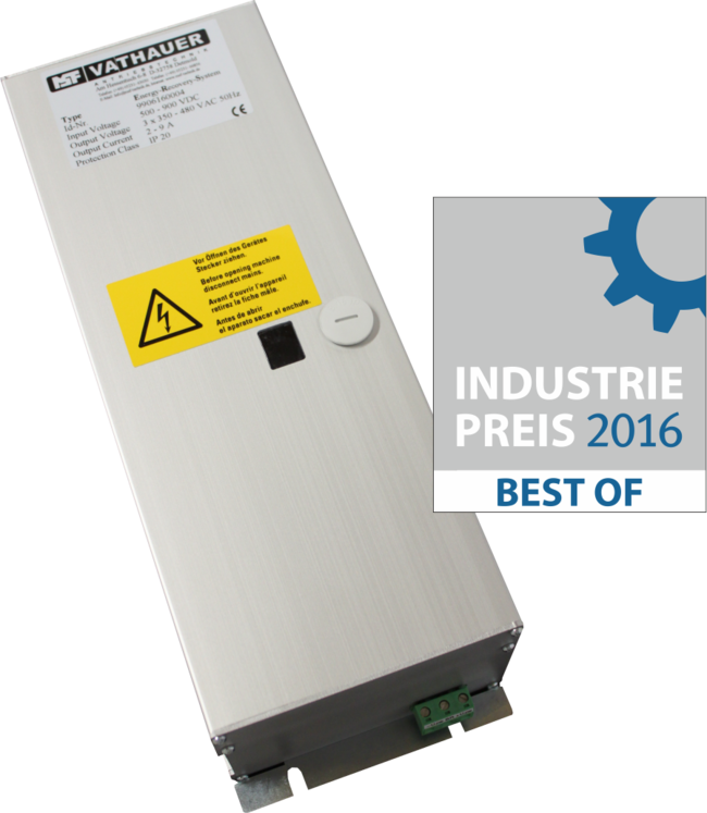 Industriepreis 2016 "Best Of" für das Energy-recovery-System